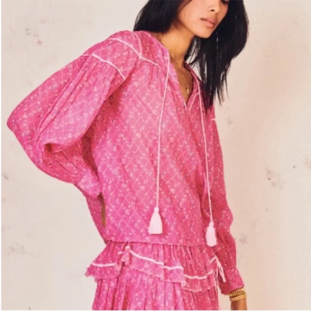 LoveShackFancy Floral Cotton Top NEW - Picture 7 of 7